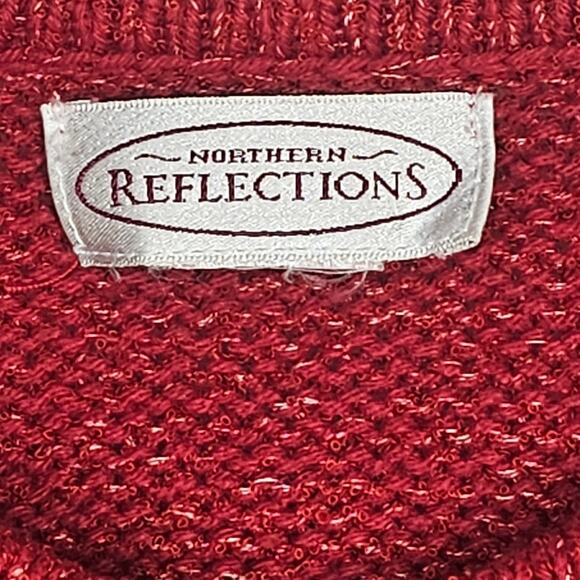 Northern Reflections Vintage Red Snowman Holiday Sweater Size L/XL - Picture 8 of 13